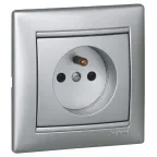 VALENA Рамка 1 пост горизонтальная алюминий