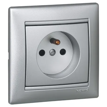 VALENA Рамка 1 пост горизонтальная алюминий