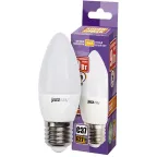 Лампа светодиодная LED 9Вт Е27 теплый белый матовая свеча