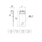 Вертикальный балочный зажим 1-5мм