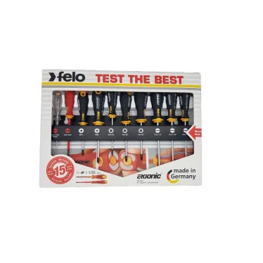 Набор отверток Ergonic, Отвертка диэлектрическая и отвертка тестер напряжения 10 шт