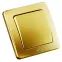 Переключатель одноклавишный скрытый золото 16А