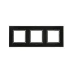 Рамка из натурального стекла, ''Avanti'', черная, 6 модулей