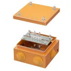                  Коробка стальная FS с кабельными вводами и клеммниками IP55 150х150х80мм 4р 450V 6A 4мм.кв.
               
