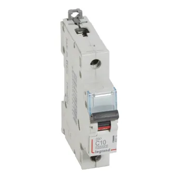 Автоматический выключатель DX? 10000 - 16 кА - тип характеристики C - 1П - 230/400 В~ - 10 А - 1 модуль