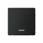 ARTGALLERY 1-клавишный выключатель с подсветкой, сх.1а, 10АХ, механизм, карбон