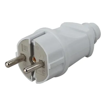 Вилка с/з прямая 16A белая Vx2-W