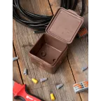 Коробка распаячная КМР-030-037 пылевлагозащищенная без мембранных вводов (73х73х49) тёмное дерево PROxima