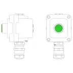 Пост управления взрывонепроницаемый из алюминия LCSD-01-B-MC-L1G(220)x1-PCMB-KAEPM3MHK-20