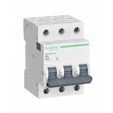 Выключатель автоматический трехполюсный 10А B 4.5kA 400В City9 Set