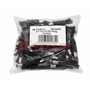 Разъем питания штекер 2.1х5.5x10мм,