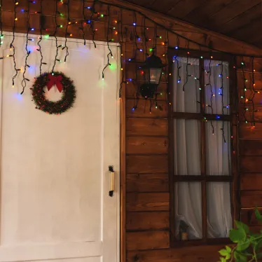 Бахрома с коннекторами светодиодная  с контроллером  ULD-B3010-200/TBK MULTI IP67  3 м. 200 диодов, шнур черный, соед | UL-00003933 | Uniel