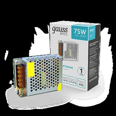 Блок питания для светодиодной ленты 75 Вт AC 176-264В Uвых 12В IP20 110х78х35мм Basic Gauss
