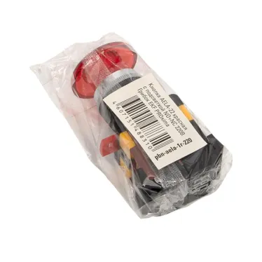 Кнопка красная AELA-22 Гриб с подсветкой 220В NO+NC