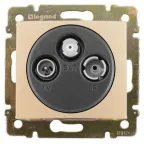 VALENA Розетка телевизионная TV-FM-SAT звезда в рамку слоновая кость