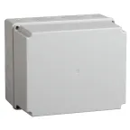 Коробка КМ41274 распаячная для открытой проводки 240х195х165мм IP55 (RAL7035 кабельные вводы 5 шт)