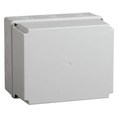 Коробка КМ41274 распаячная для открытой проводки 240х195х165мм IP55 (RAL7035 кабельные вводы 5 шт)