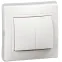 KVARTA Выключатель 2-клавишный ВС10-2-0-КБ-44 10А IP44 белый