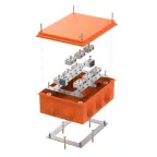 Коробка огнестойкая для о/п 40-0320-FR6.0-4-18-Р Е15-Е60 200х150х75 RAL2004 Промрукав (5 шт/уп)