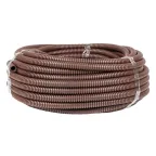 Труба гофрированная ПВХ с зондом под темное дерево d16мм (25м) Plast PROxima