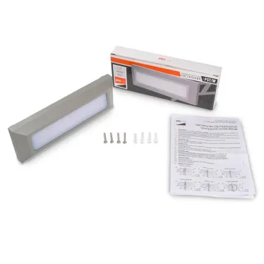 Светильник светодиодный ДВО-5w 4000K 340Лм IP65 для фасадов серый