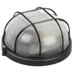 Светильник НБП 03-60-002 Акватермо алюминий/стекло решетка IP54 E27 max 60Вт D176 круг черный