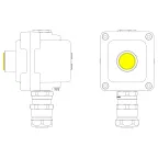 Пост управления взрывонепроницаемый из алюминия LCSD-01-B-MB-L1Y(220)x1-PBMB-KAEPM2MHK-20