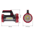 Фонарь светодиодный прожекторный PA-704 [10W SMD+ боковой COB, литиевый акк 6000мАч/ 3,7V, IP65, microUSB