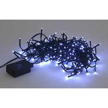 Гирлянда LED Нить Мишура 3,9 м зеленый провод, холодный свет, 220V ENIN - GC