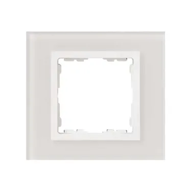 Рамка на 1 пост, S82N, белый - белый (стекло)