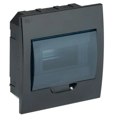 Корпус модульный пл. встр. ЩРВ-П-8 черный IP41