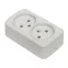 Розетка Минск 2-местная ОП 10А без заземления белая