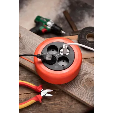 Удлинитель-рулетка 4x5 м без заземления ПВС 2x0.75 10А/2.3кВт PROxima