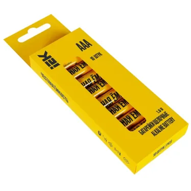 Батарейка щелочная Alkaline LR03/AAA (10шт/бокс) IEK