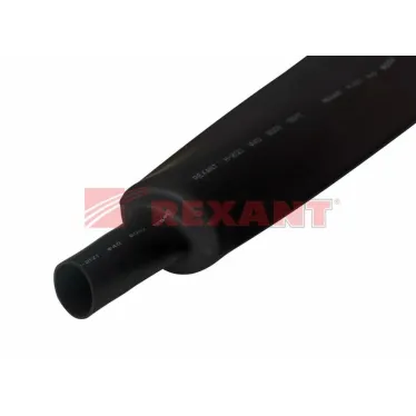 Термоусаживаемая трубка 30,0 15,0 мм, черная, упаковка 10 шт. по 1 м, REXANT