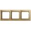 VALENA Рамка 3 поста горизонтальная матовое золото
