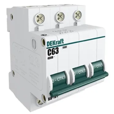 Выключатель автоматический трехполюсный 63А С ВА-101 4.5кА