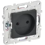 SKANDY Розетка без заземления без защитных шторок 10А SK-R02G графит IEK