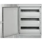 Корпус пластиковый навесной на 54 модуля КМПн-54 IP65 TEKFOR серая непрозрачная дверь