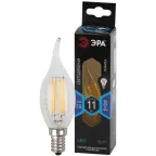 Лампа светодиодная F-LED BXS-11W-840-E14 (филамент, свеча на ветру, 11Вт, нетр, E14) (10/100/4000)