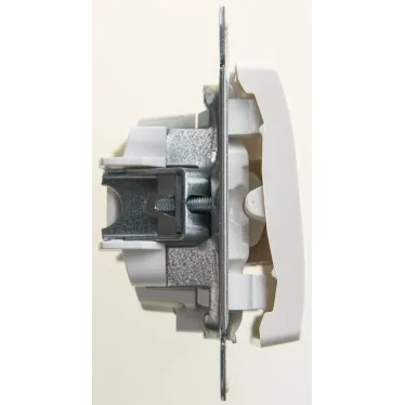 GLOSSA Переключатель одноклавишный с подсветкой сх.6а перламутр в рамку