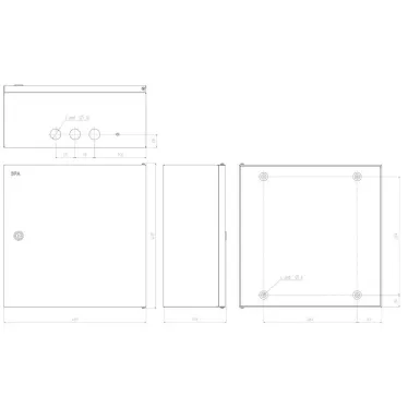 Корпус металлический SIMPLE ЩМПг-05 (400x400x175) IP54 У2 серый