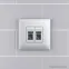Avanti Компьютерная розетка RJ-45 в стену кат.5e двойная Закаленная сталь