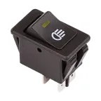 Выключатель клавишный 12V 35А (4с) ON-OFF с желтой LED подсветкой