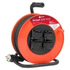 Удлинитель на катушке 'Атлант 2.0' 4 гнезда 30м с заземлением ПВС 3x1.5 16А/3.5кВт IP44 PROxima