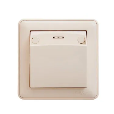 W59 Выключатель карточный одноклавишный скрытый бежевый