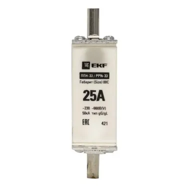 Вставка плавкая ППН-33 100/25А габарит 00С