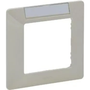 ETIKA Рамка с держателем для маркировки 1 пост слоновая кость