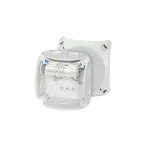 Коробка клеммная 93х93х62 мембраны 5-пол. 0.75-4 кв.мм серая РР IP66