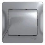 Выключатель одноклавишный, в сборе, схема 1, алюминий